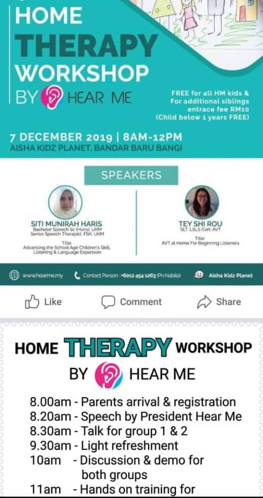 Home Therapy workshop, hear me